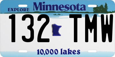 MN license plate 132TMW