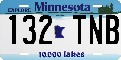 MN license plate 132TNB
