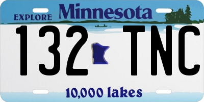 MN license plate 132TNC