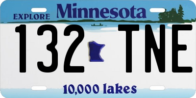 MN license plate 132TNE