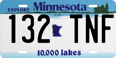 MN license plate 132TNF