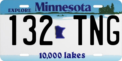 MN license plate 132TNG