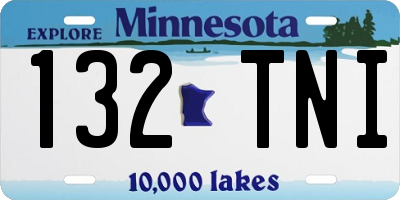 MN license plate 132TNI