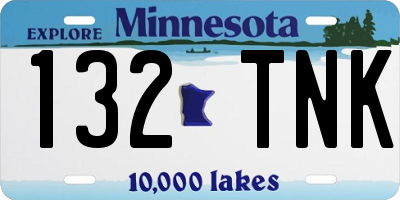 MN license plate 132TNK