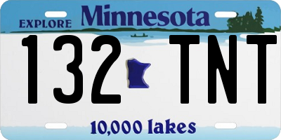 MN license plate 132TNT