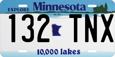 MN license plate 132TNX