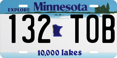 MN license plate 132TOB
