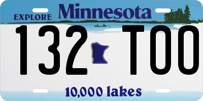 MN license plate 132TOO