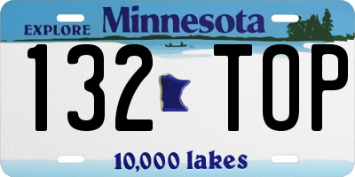 MN license plate 132TOP