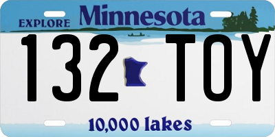MN license plate 132TOY