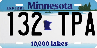 MN license plate 132TPA