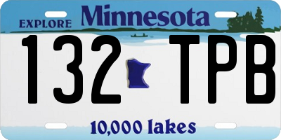 MN license plate 132TPB