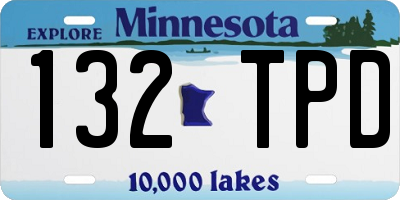 MN license plate 132TPD