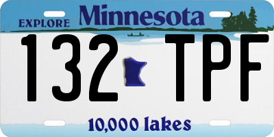 MN license plate 132TPF