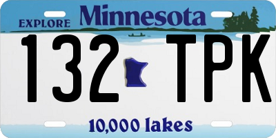 MN license plate 132TPK