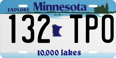 MN license plate 132TPO