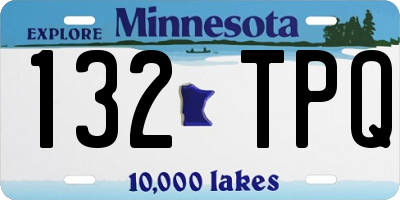 MN license plate 132TPQ
