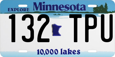 MN license plate 132TPU