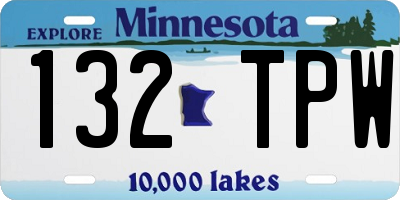 MN license plate 132TPW