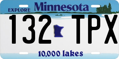 MN license plate 132TPX