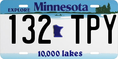 MN license plate 132TPY