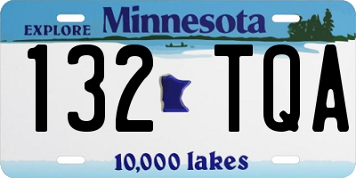 MN license plate 132TQA