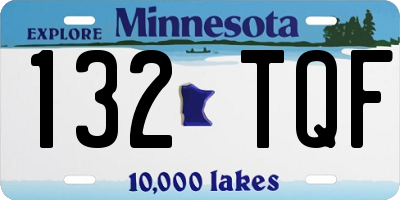 MN license plate 132TQF