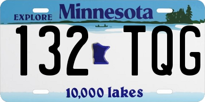 MN license plate 132TQG