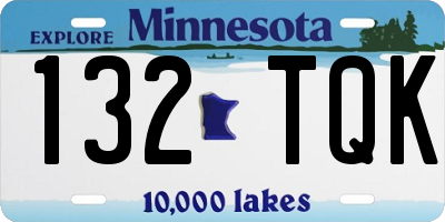 MN license plate 132TQK