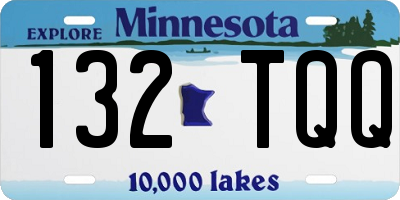 MN license plate 132TQQ