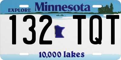 MN license plate 132TQT