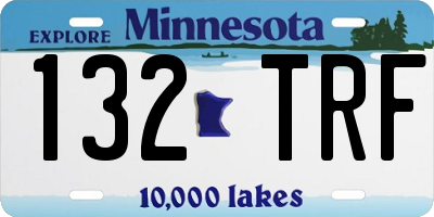 MN license plate 132TRF