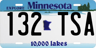 MN license plate 132TSA