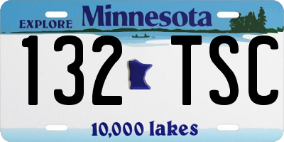 MN license plate 132TSC