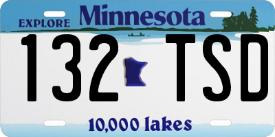 MN license plate 132TSD