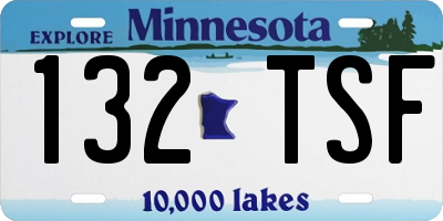 MN license plate 132TSF