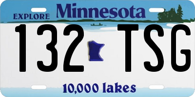MN license plate 132TSG