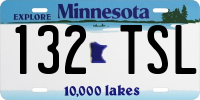 MN license plate 132TSL