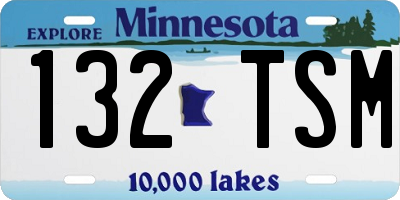 MN license plate 132TSM