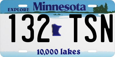 MN license plate 132TSN