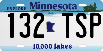 MN license plate 132TSP