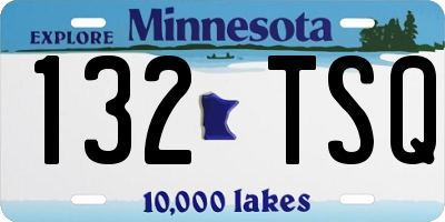 MN license plate 132TSQ
