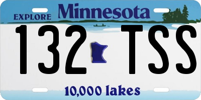 MN license plate 132TSS