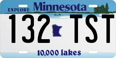 MN license plate 132TST