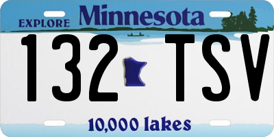 MN license plate 132TSV