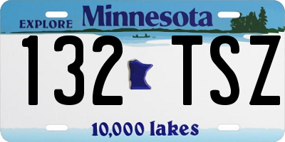 MN license plate 132TSZ