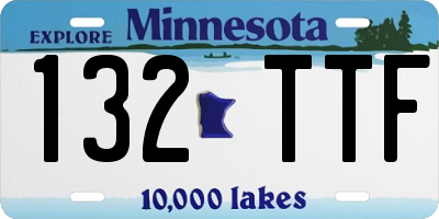 MN license plate 132TTF