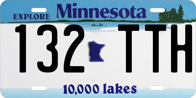 MN license plate 132TTH
