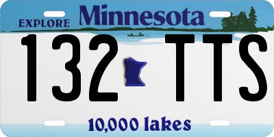 MN license plate 132TTS