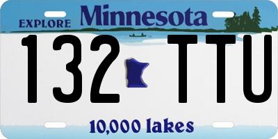 MN license plate 132TTU